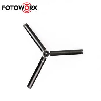 Fotoworx SFS-A01 Aluminum Mini Tripod 18cm 134g Matt Black 1/4" 1Y - Vancher Inc. - China
