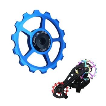 14t Jockey Wheels Aluminum Al7075 CNC Bicycle Derailleur Pulley Wheel - GUANGZHOU HUI HONG SPAREPART CO., LTD. - China