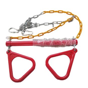 Outdoor Playgrounds Parks Schools Courtyards Modern Red Trapeze Swing Bar Rings - Qingdao Pafic Hardware Co., Ltd. - China