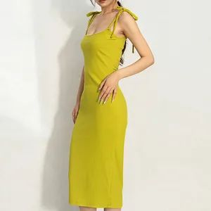 Women Sexy Dresses One Piece Dress Solid Color Style Fitted Dress Model NO. ZPL- 01082 Season Spring/Summer Origin Sichuan, - Sichuan Sustainable Garments Co., Ltd. - China