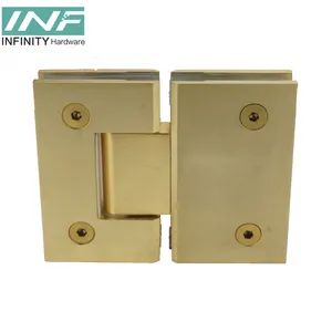 Door and Window Hinge Brass Brushed Nickel 180 Degree Stainless Steel Shower Glass Door Hinge Bathroom Accessories - Jiangmen Infinity Import and Export Co., Ltd. - China