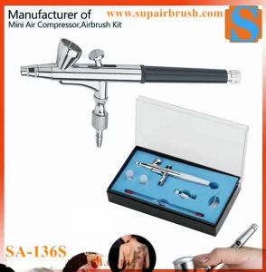Airbrush Sets 136s Dual Action Airbrush Set Ceramic Spray Paint Model Inkjet Straight Art Tool DIY - Hefei Chenpai International Trade Co., Ltd. - China