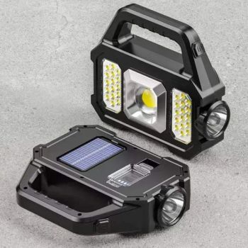 Solar Camping Light Solar Panel LED Light Outdoor Lighting Outdoor Waterproof Solar Power Bank Flashlight Solar Camping Light Lighting - Huizhou Tianjie Technology Co., Ltd. - China