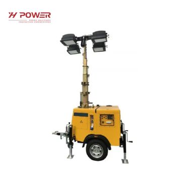 Metal Halide Lights 9m 4X1000W Mobile Light Tower for Construction Lighting - Yancheng Yunhong Power Technology Co., Ltd - China