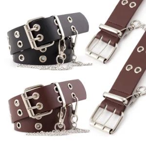 Fashion Hollow Simple Casual Waist Chain Leather Belt Punk Leather Belts - Yiwu AVA Co., Ltd. - China