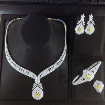 Dubai Gold Jewelry Set Wedding Jewellery Cubic Zirconia Jewelry Set - Lotusland Ltd - China
