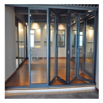 Heat Insulation Patio Aluminium Glazed Folding Doors Accordion Doors - Shenzhen Ace Architectural Products Co., Limited - China