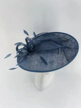 Navy Sinamay Church Hat Headwear Fascinator Hats for Women - 5.0/5 - China