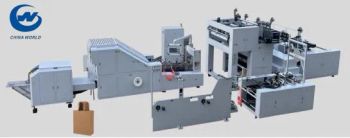 Paper Craft Shopping Bag Machine for Making Paper Bags V Bottom Square Bottom Fully Automatic High Speed - ZHEJIANG CHINAWORLD MACHINERY CO., LTD. - China