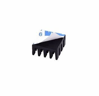 Aluminium Raspberry Black Aluminum Heatsink, for Electronic Boards, Flat Fin - Sharvi Technologies (OPC) Private Limited - India