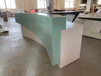 Custom Modern Wood LED Salon Shop Cash Pink Reception Desk Bar Counter for Sale - Foshan Comfort Furniture Co.,Ltd - China