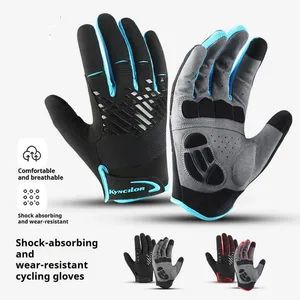 Spring and Autumn Outdoor Mountain Bike Long Finger Shock Absorbent, Wear Resistant, Breathable, Men's and Women's Sports Riding Gloves Motorcycle Gloves - Jiangxi Lingji Outdoor Products Development Co., Ltd. - China