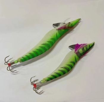 High Quality Cloth Wood Shrimp Luminous Squid Jig with Hook Location Sea Model NO. 3# Material Pvc Origin China HS Code - SHANTOU YUNXING TRADING CO.,LTD. - China