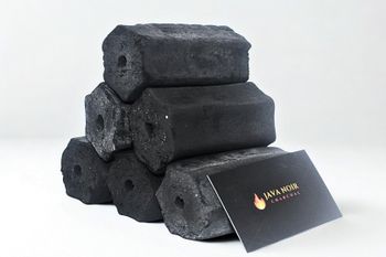 Barbeque Charcoal Briquette Packaging Bulk Loose Packaging Shape Hexagonal with Hole, Pillow - Java Noir Charcoal - Indonesia
