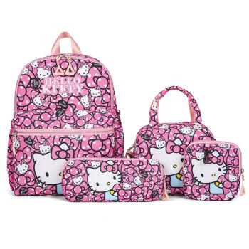 New Kt Cat Backpack Children's Backpack Women's Large Capacity Student Backpack Four Piece Set Lightweight Travel Backpack - Yiwu Puhua Co., Ltd. - China