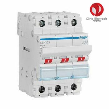 HAGER Double Pole MCB Changeover Switch Brand HAGER Phase Single Phase Number of Poles 4 Pole Rated Current(A) 4000 A Country of Origin Made in - Divya Electricals - India