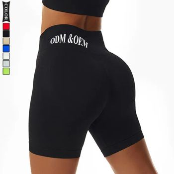 Seamless Women Cycling Shorts Workout Booty Shorts Scrunch Push up Yoga Leggings Wear - Xiamen Meiju Garment Co., Ltd. - China