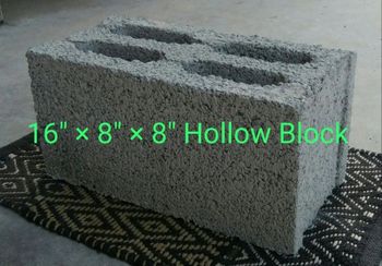 Hollow Blocks Block Dimensions 16" X 4" X 8" (400 Mm X 100 Mm X 200 Mm), 16" X 6" X 8" (400 Mm X 150 Mm X 200 Mm), 16" X 8" X 8" (400 Mm X 200 Mm X 200 - Sri Devi Concrete Blocks - India