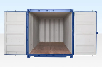 20ft Self Storage Container with Bamboo Floor – Blue (RAL 5010) - senesie mfg llc - United States