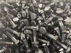 China Fasteners Supplier DIN931/DIN933 Grade 8.8 12.9 Carbon Steel M6 Hex Head Bolts and Nuts - Tianjin Zhexi Technology Co., Ltd - China