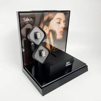 Luxury Design Cosmetic Instrument Acrylic Display Stand Removable Poster Paper Beauty Apparatus LED Acrylic Display Stand - Dongguan Xingfenglin Acrylic Products Co., Ltd. - China