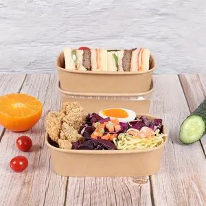 Paper Meal Prep Containers with Lids, Rectangle Disposable Food Containers, Meal Prep Containers, Soup Containers, Freezer Meal Prep Containers Disposable Salad - Zhengzhou Zhuoxin Packaging Materials Co., Ltd. - China