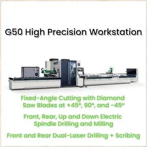 High-Efficiency CNC Laser Sawing Cutting 4-Side Milling for Aluminum and PVC Window Machine - Shandong Zhonglin Cnc Machinery Co., Ltd - China