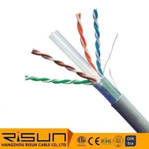 Best Price FTP CAT6 Data LAN Cable for Network Type Cat 6 Foil Pet Tape Insulation HDPE Screen Al/Pet Tape Model NO. FTP - Hangzhou Risun Cable Co., Ltd. - China