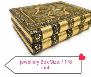 Buddha Handicrafts-Wooden Metal Meena Work Jewellery Box Style Modern Color Multicolor Design Style Handicraft Material Mangowood, - Buddha Handicrafts - India