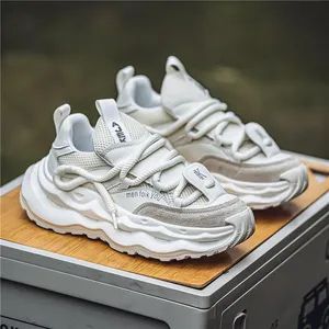 Autumn Men's Lightweight Casual Walking Shoes Athletic Fitness Sport Running Sneakers New Thick Bottom Small White Shoes - Shenzhen Yongxinghui Trading Co., Ltd - China