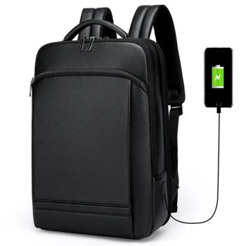 Hot Selling Fashion Large Capacity Business Bag USB Charging Port Laptop Backpack - Guangzhou Roja Leather Co., Ltd. - China