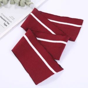 Custom Polyester Flat Knitting Solid Color Cuff and Collar Polo Knitting Rib Collar T Shirt 1X1 Rib Knit Fabric Collar - Ningbo Wokailian Textile Co., Ltd. - China