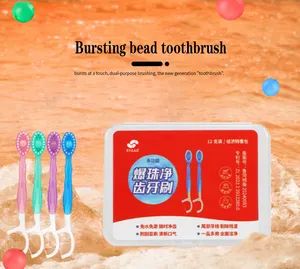 Oral Hygiene Bathroom Products Burst Bead Toothbrush Disposable Mini Mint Fresh-Breath Portable Toothbrush - Shandong Syaao Biotechnology Co., Ltd - China