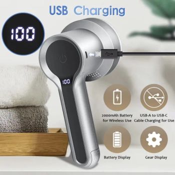 3-Speed Electric Fabric Fleece Shavers Electrostatic Brush LED-Display USB Rechargeable Lint Removers - GOOD SELLER CO., LTD - China