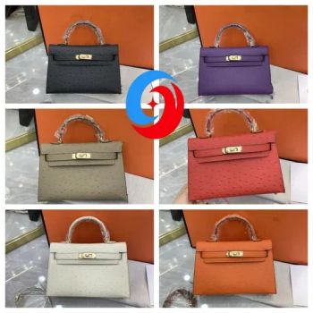 Pure Handmade Custom Ostrich Leather Handbag Brand Kelly Bag Genuine Leather Messenger Bag - Putian Licheng Xianyumeng Trading Co., Ltd - China
