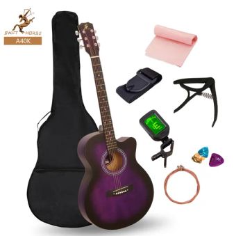 Wholesale Cheap 40 Inch Acoustic Guitar Kit Linden Acoustic Guitar with Accessories - Guizhou Osten Musical Instrument Co., Ltd - China