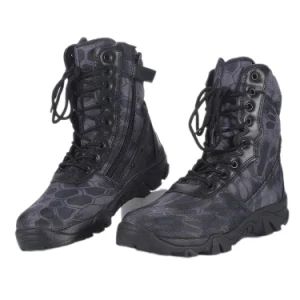 Custom Boots Leather Rubber out Sole for Men Tactical Combat Boots - Jiangsu Crown Police Equipment Manufacturing Co., Ltd. - China
