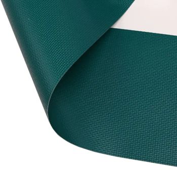 PVC Vinyl Tarpaulin Striped Awning Tarpaulin in Green and White - HAINING UNEED INDUSTRIAL MATERIAL CO., LTD. - China