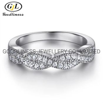 925 Sterling Silver Engagement Promise CZ Women Wedding Infinity Rings - GOODLINESS JEWELLERY CO., LIMITED - China
