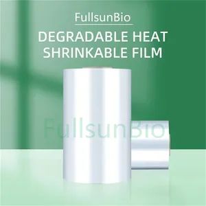 Biodegradable Heat Shrink Film Roll Custom Clear Drinking Bottle Juice Water Cans Beverage Plastic Packaging Stretch Wrapping Protective Shrinkable Wrap Film - Qingdao Fullsun Biotechnology Packaging Co., Ltd - China