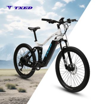 Txed Hidden Battery Electric Mountain Bicycle Full Suspension 500W Motor Ebike MTB Bicycle - XIANGJIN (TIANJIN) CYCLE CO.,LTD. - China