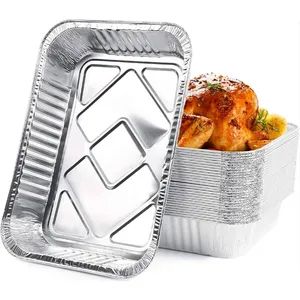 OEM Logo Foil Food Containers Disposable Aluminium Foil Tray with Lids - Zhengzhou Eming Aluminium Industry Co., Ltd. - China