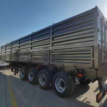 Factory Direct Sale of 4-Axle Full Airbag Side-Tipping Hydraulic Self-Unloading Bulk Grain Transport Semi-Trailer - Shandong Nanou Automobile Trade Co., Ltd - China