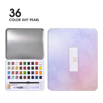 Hot Sale 36 48colors Solid Watercolor Paint Half Pans Pigment Set Forcanvas Paper - Shanghai Haobin Stationery & Art Material Co., Ltd. - China