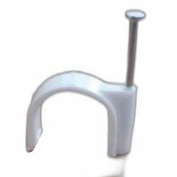 Plastic White 10mm Nail Cable Clip, For Electric Fitting, Cable Size: 7 mm - MADHAV PIPES - India