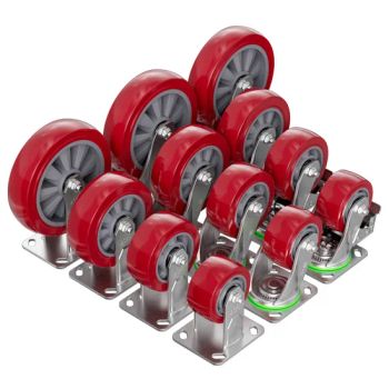 3 4 5 6 8 Inches Purple Industry Heavy Duty Furniture Trolley Polyurethane Brake Swivel Caster Wheel - Hengshui Haoye Co., Ltd. - China