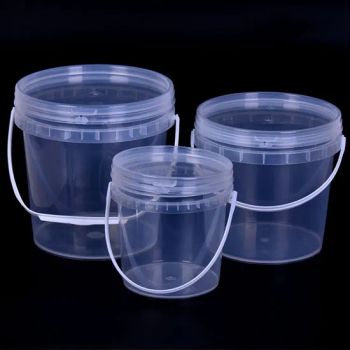 Food Grade Round Clear Plastic Pails Plastic Barrels Plastic Buckets with Lid and Handle - Guangxi Shunxing Packaging Co., Ltd. - China