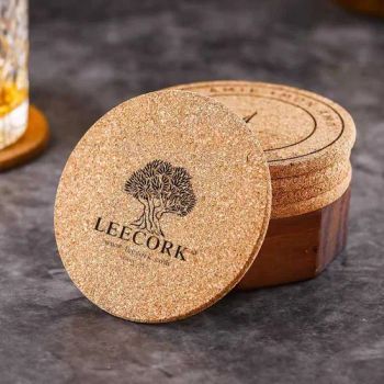 Leecork NR-560 Customized Natural Cork Coasters 15D Fashion Insulation MOQ100 - NATRUAL XIAMEN INDUSTRIAL LTD - China