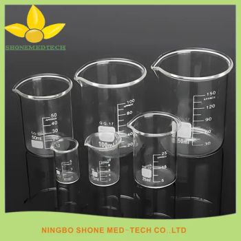Glass Measuring Cup / Glass Lab Beaker 5ml 10ml 25ml 50ml 100ml 150ml - Shone Industry Group Limited - China