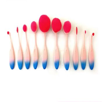 Toothbrush Shape 10 PCS Professional Cosmetic Makeup Brush Sets - Wenzhou Liyang Beauty Trade Co., Ltd. - China